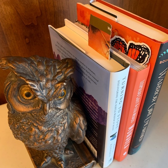 1963 Heavy Owl Composite Bookend Glass Like Eyes Universal Statuary Chicago - Picture 5 of 10